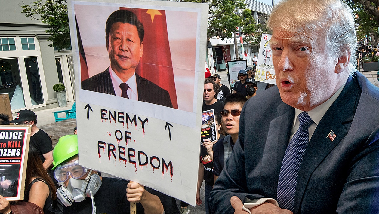 Symbol Handelsstreit zwischen USA und China