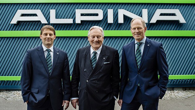 Gründer Burkhard Bovensiepen mit seinen Söhnen Andreas und Florian (Bild: Alpina)