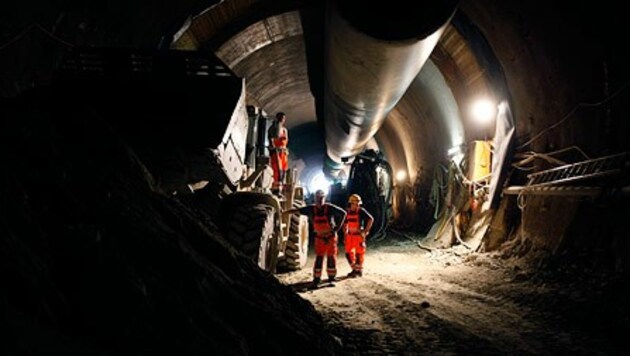 Baustelle im Koralm Tunnel (Bild: APA/Markus Leodoltr)