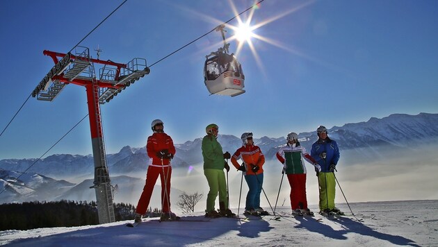 Die Semesterferien starten mit Traumwetter auf Oberösterreichs Bergen - ideal für Wintersportler (Bild: Marion Hörmandinger)