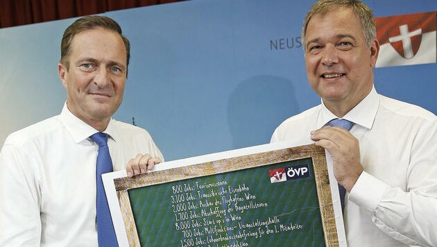 Manfred Juraczka (li.) und Wirtschaftskammer-Chef Walter Ruck (Bild: Reinhard Holl)