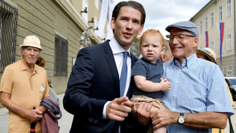 Sebastian Kurz scheint bei der Bevölkerung gut anzukommen. Das beweisen seine Umfragewerte. (Bild: APA/BARBARA GINDL)