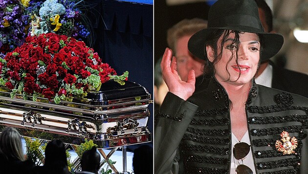 Michael Jacksons Sarg soll beim Begräbnis im Jahr 2009 leer gewesen sein. (Bild: AFP)