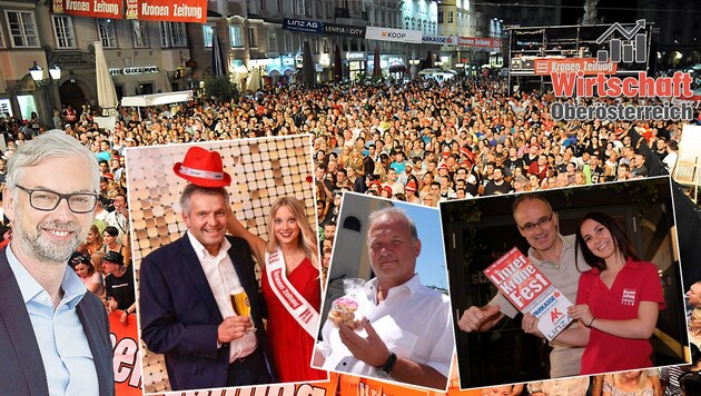 Die Wirtschaft profitiert von der mehrtägigen "Krone"-Fest-Party, die bald in Linz steigt. (Bild: "Krone")