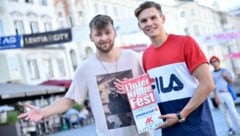 KSFreak & Krappi (l.) sorgen am zweiten Tage des Linzer "Krone"-Festes für Stimmung. (Bild: Markus Wenzel)