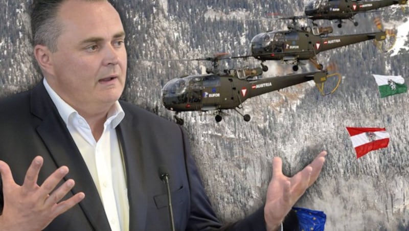 Verteidigungsminister Hans Peter Doskozil (SPÖ) (Bild: APA/HBF/PUSCH, APA/BUNDESHEER, krone.at-Grafik)