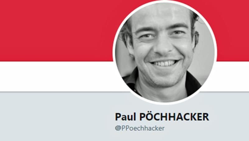 Auf seinem Twitter-Account bezeichnet sich Pöchhacker als "kleines Rädchen in der größten Partei". (Bild: twitter.com/Paul Pöchhacker)