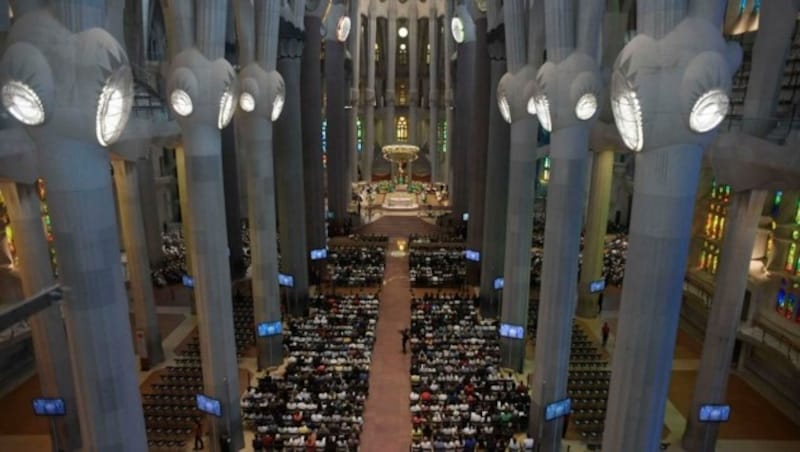 In der Sagrada Familia fand eine Trauermesse für die Opfer des Terrors in Spanien statt. (Bild: AFP or licensors)