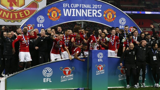 Manchester United ist Titelverteidiger im englischen Ligapokal. (Bild: AFP)