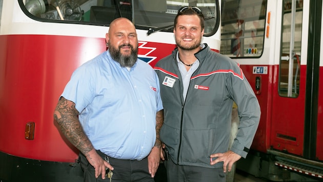 Werner Kolarik (links) und Christoph Zinsmayr halfen rasch. (Bild: M.Helmer)