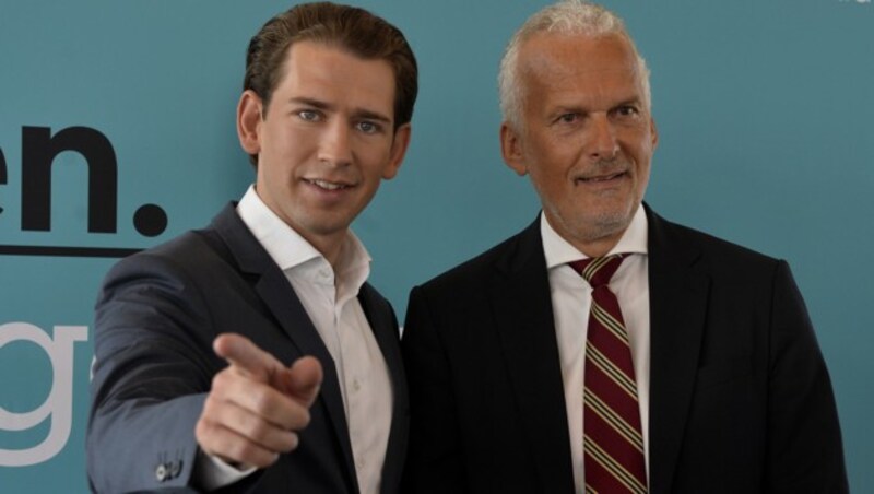 Sebastian Kurz und Josef Moser (Bild: APA/HERBERT PFARRHOFER)