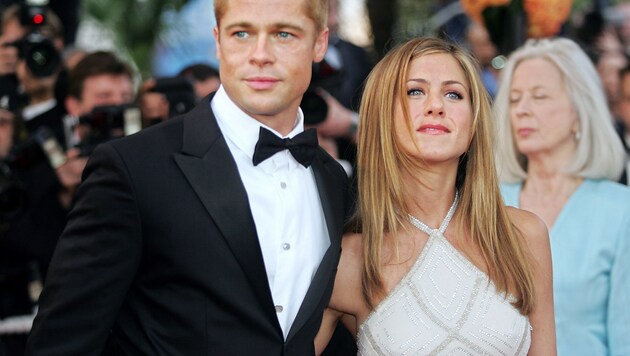 Jennifer Aniston mit Brad Pitt (Bild: 2004 AFP)