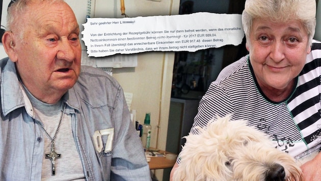 Herbert L. und Helene St. sind Mindestpensionisten. (Bild: Andi Schiel, krone.at-Grafik)