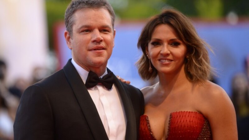Matt Damon mit Ehefrau Luciana Barroso (Bild: AFP)