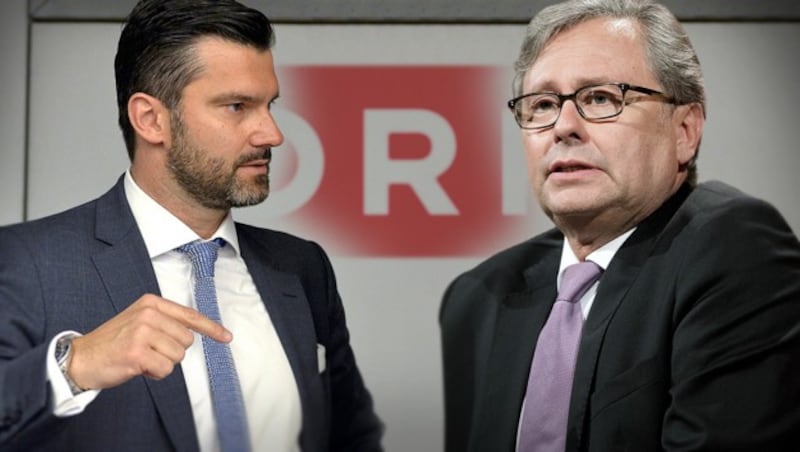 ORF-Stiftungsrat Thomas Zach, ORF-Generaldirektor Alexander Wrabetz (Bild: krone.at-Grafik, APA/NEUBAUER, APA/HOCHMUTH)