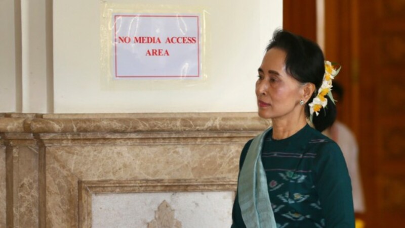 Regierungschefin Aung San Suu Kyi (Bild: AP)