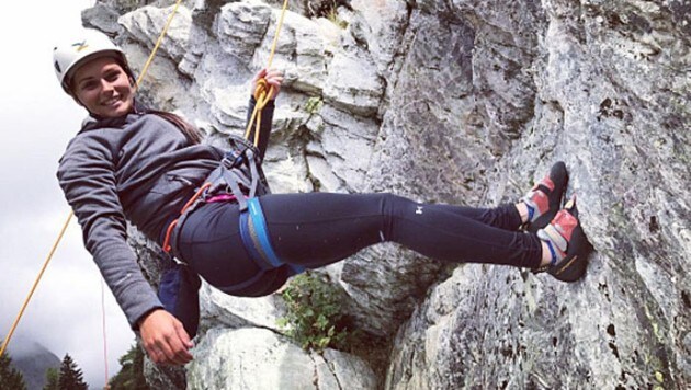 Anna Veith hat Spaß beim Klettern! (Bild: instagram.com/Anna Veith)