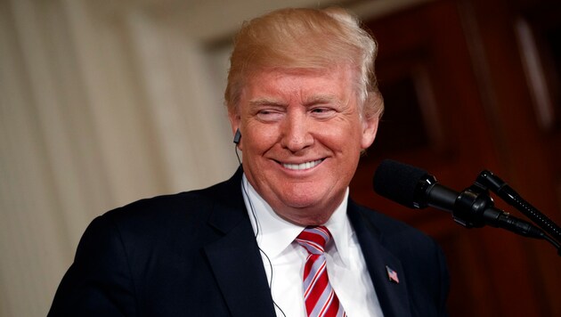 US-Präsident Trump freut sich über den Nachwuchs. (Bild: AP)