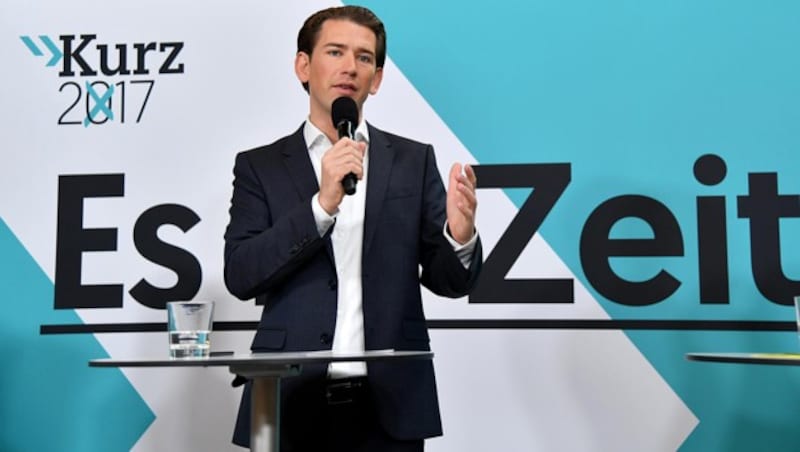 Sebastian Kurz bei der Präsentation des Wahlprogramm-Kapitels "Aufbruch und Wohlstand" (Bild: APA/BARBARA GINDL)