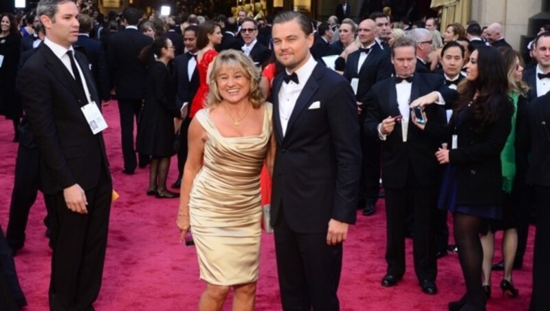 Leonardo DiCaprio mit seiner Mama Irmelin (Bild: AFP)