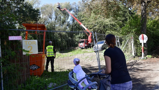 Die Vorarbeiten für den Speicherkanal haben begonnen. (Bild: Ricardo Heintz)