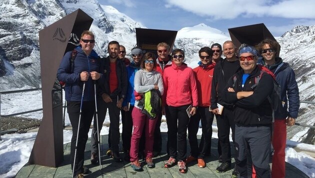 Die Tiroler Touristiker auf Alpe-Adria-Trial-Exkursion (Bild: Nathalie Reichhold)