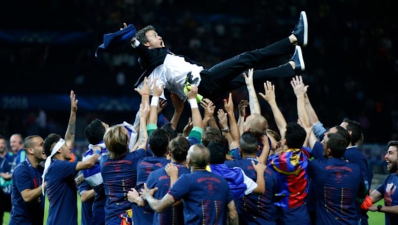 Bei Barcelona gefeiert, derzeit ohne Klub: Luis Enrique (Bild: AP)