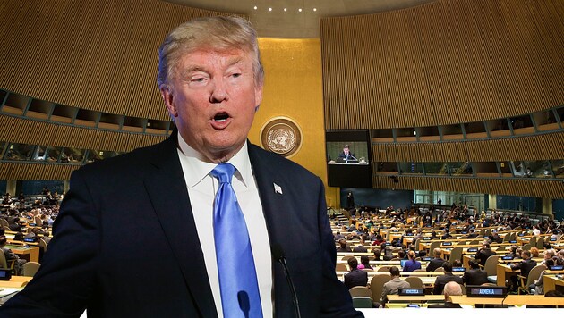 Mit Spannung wird Trumps erste Rede vor der Weltgemeinschaft erwartet. (Bild: AP)