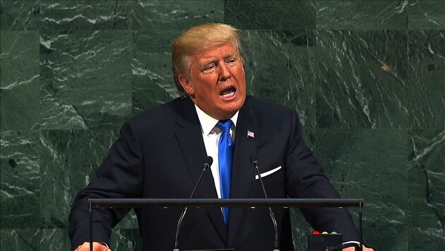 Donald Trump bei der UNO-Vollversammlung im vergangenen Jahr. (Bild: AFP)