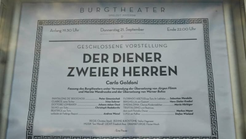 Im Burgtheater wurde "Der Diener zweier Herren" von Carlo Goldoni gezeigt. (Bild: Starpix/ Alexander TUMA)