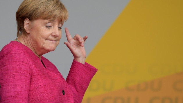 Angela Merkel geht als haushohe Favoritin in die Bundestagswahl. (Bild: APA/dpa/Stefan Puchner)