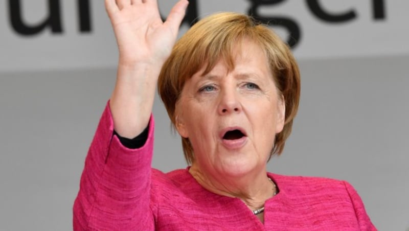 Angela Merkel steht vor einem erneuten Sieg - wenn sie auch mit Verlusten rechnen muss. (Bild: AFP)