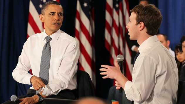 Obama und Zuckerberg bei einem Treffen 2011 (Bild: AFP)