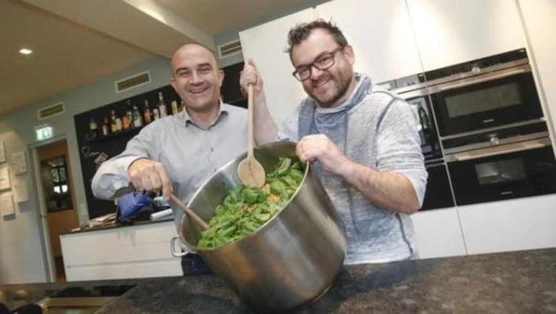 Günther Grahammer (Cook & Wine) und Gerald Reisecker (Agrar Marketing). (Bild: Markus Tschepp)