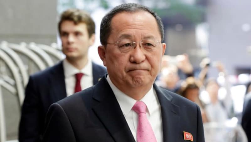 Nordkoreas Außenminister Ri Yong Ho bei den Vereinten Nationen in New York (Bild: AP)