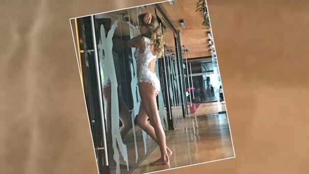 Behind the scenes: Ex-Tennis-Star Daniela Hantuchova beim slowakischen "Dancings Stars"-Format. (Bild: Instagram)