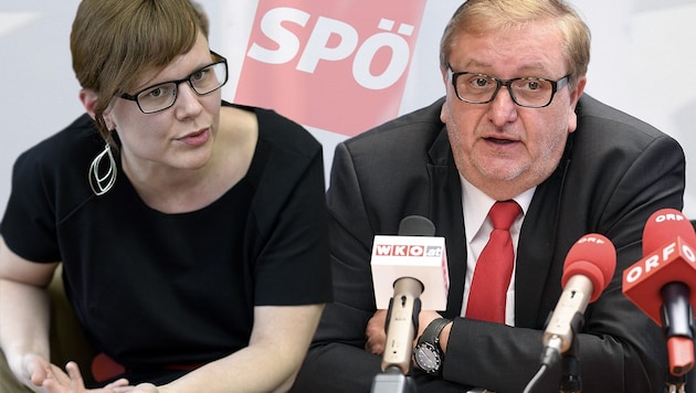 Andrea Brunner (38) und Christoph Matznetter (58) sollen die SPÖ nun aus der Krise führen. (Bild: APA/H.NEUBAUER,APA/H. FOHRINGER, krone.at-Grafik)