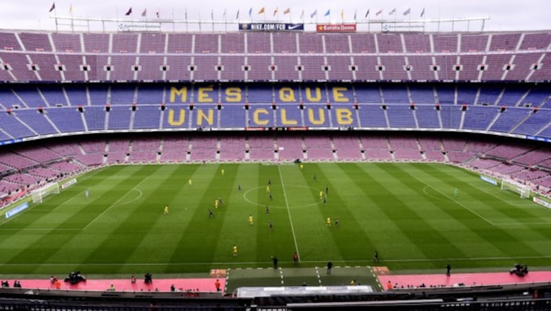 Protest gegen Polizeigewalt: Barcelona spielte am Referendumstag vor leeren Rängen. (Bild: AFP)