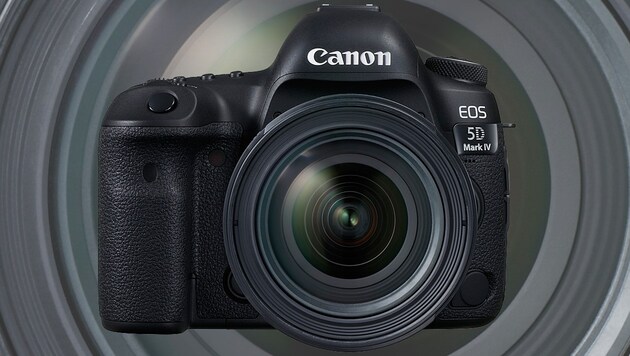 Canons EOS 5D Mark IV schießt bis zu sieben Bilder pro Sekunde und zeichnet Videos in 4K auf. (Bild: Canon)