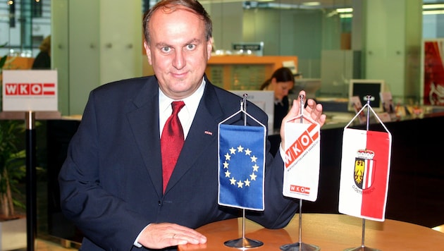 Trauner at his inauguration as WKO President on November 25, 2003. (Bild: Chris Koller)