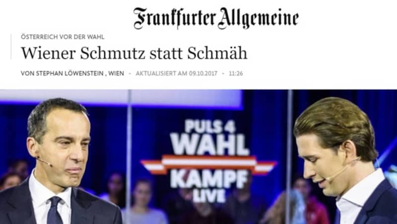 (Bild: faz.net, krone.at-Grafik)