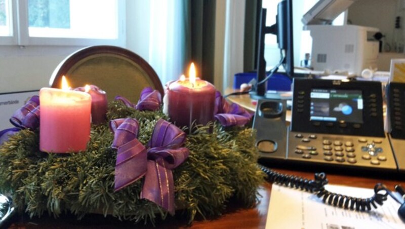 Der Adventkranz im erzbischöflichen Palais (Bild: Erzdiözese Salzburg)