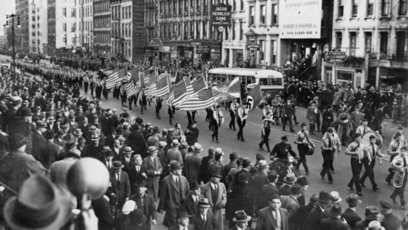 1939 marschierte in New York der "German American Bund" auf. (Bild: Wikipedia)