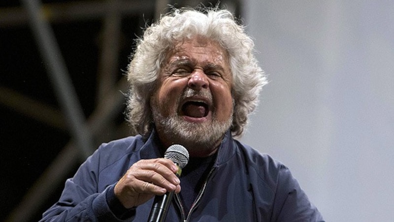 Beppe Grillo, der Gründer der Protestbewegung Fünf Sterne (Bild: EPA)