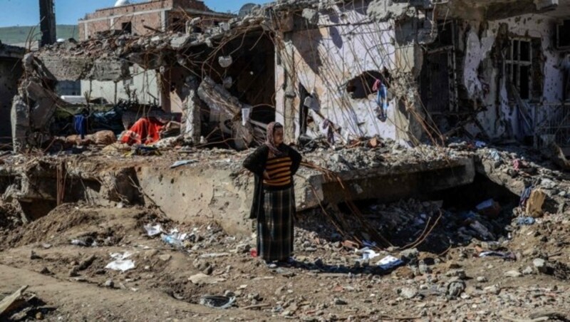 Syrien? Nein, die kurdische Staat Cizre in der Türkei (Bild: APA/AFP/ILYAS AKENGIN)