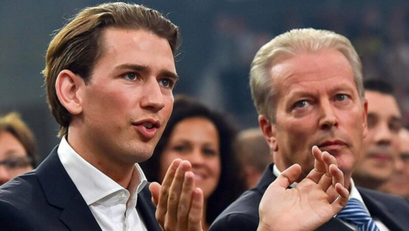 Sebastian Kurz und Reinhold Mitterlehner (Bild: APA/Harald Dostal)