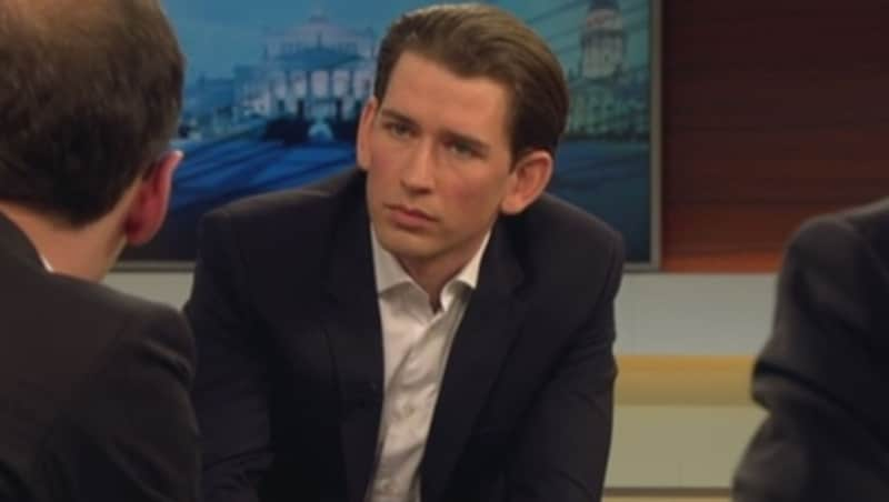 Außenminister Sebastian Kurz zu Gast bei "Anne Will" (Bild: ARD)