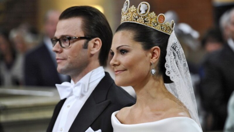 Kronprinzessin Victoria und Prinz Daniel bei der Traumhochzeit 2010 (Bild: EPA)