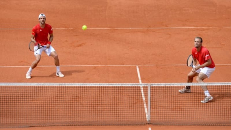 Das Austro-Doppel Jürgen Melzer/Oliver Marach (Bild: APA/ROLAND SCHLAGER)