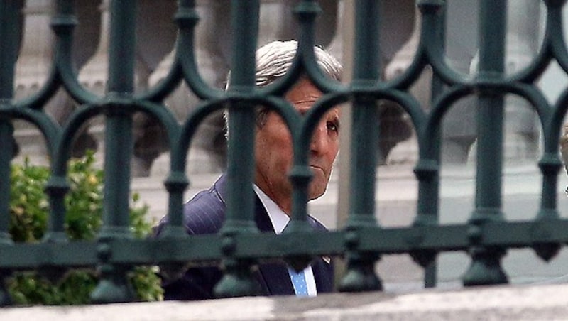 US-Außenminister John Kerry im Garten des Palais Coburg (Bild: AP)